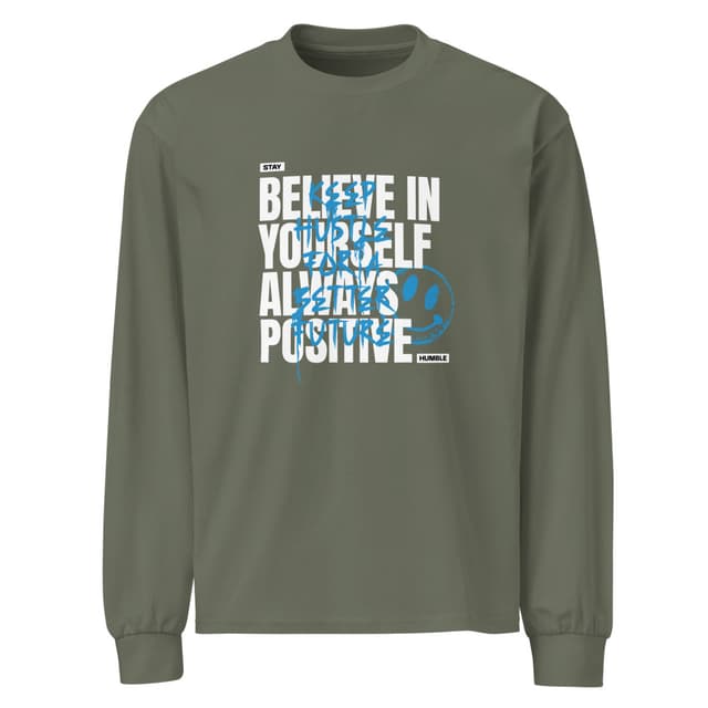 Believe In Yourself Long Sleeve T-Shirt Bold Man