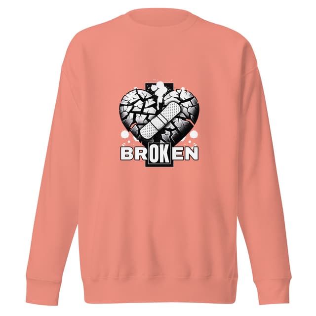 Broken Heart Sweatshirt Premium Woman