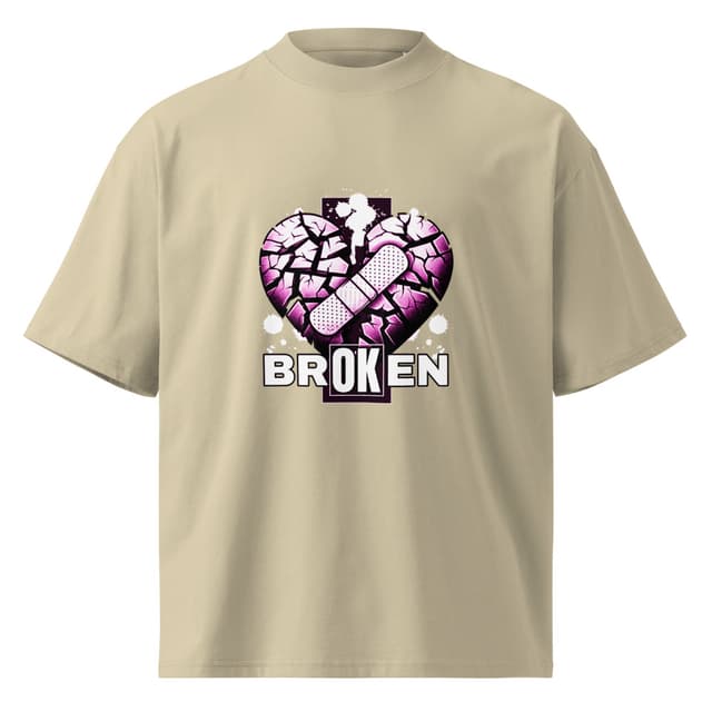 Broken Heart T-Shirt Oversize Eco Woman
