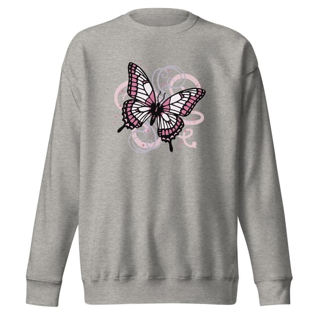 Butterfly Swirl Premium Sweatshirt for Women