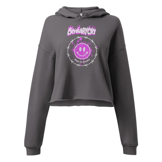 Cry Baby Crop Hoodie Premium Woman