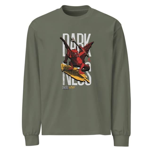 Darkness Awaits T-Shirt Long Sleeve Bold Man