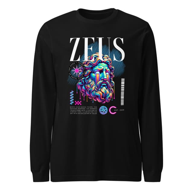 Lágrimas de Zeus Camiseta de Manga Longa Premium