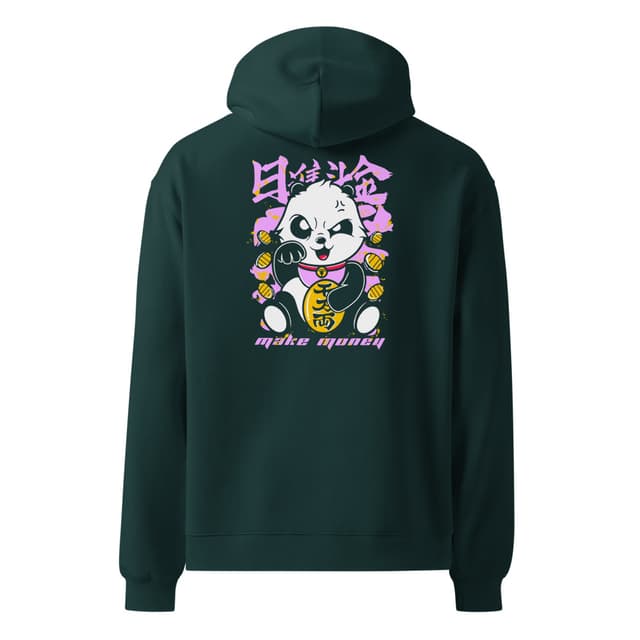 Panda Make Money Oversized Hoodie Woman