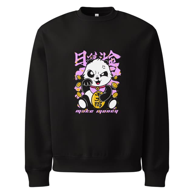 Panda Make Money Sweatshirt Oversize Woman