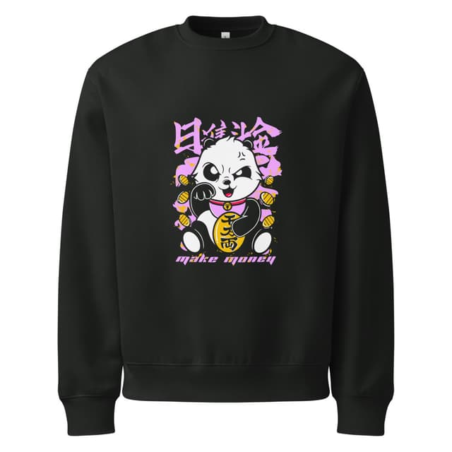 Panda Make Money Sweatshirt Oversize Woman
