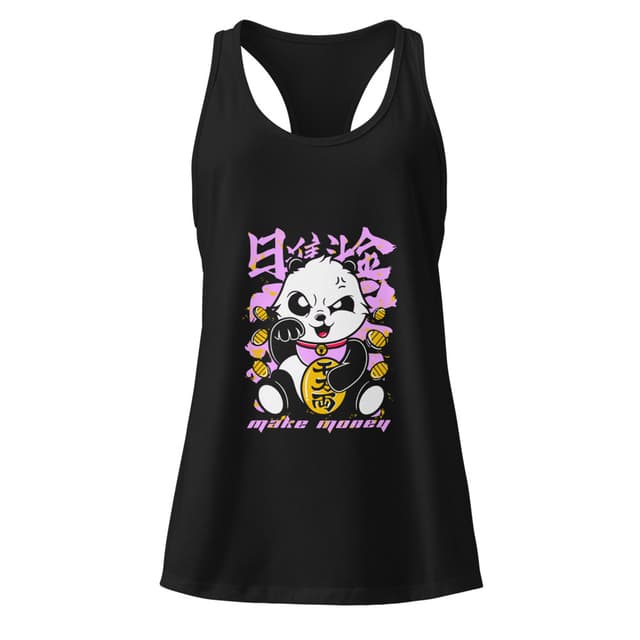 Panda Make Money Tank Top Sport Woman