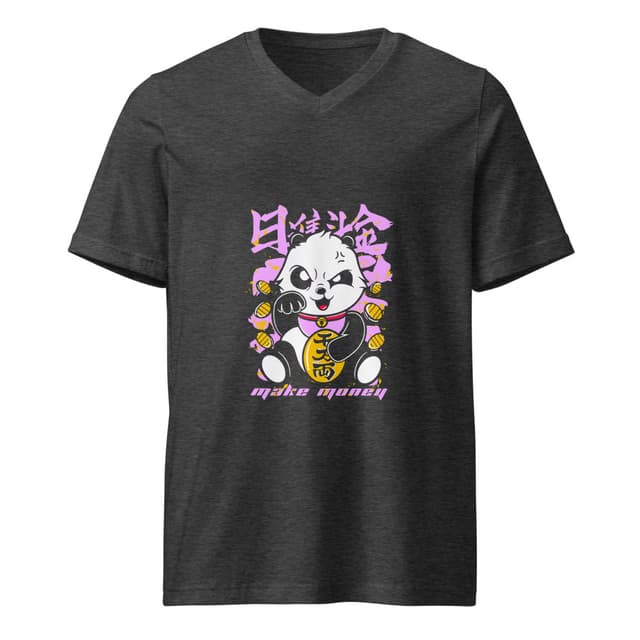 Panda Make Money T-Shirt V Style Woman