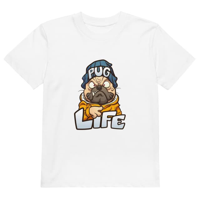 Pug Life T-skjorte Barn Øko Gutt