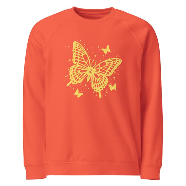 Stencil Butterfly Sweatshirt Eco Style Women