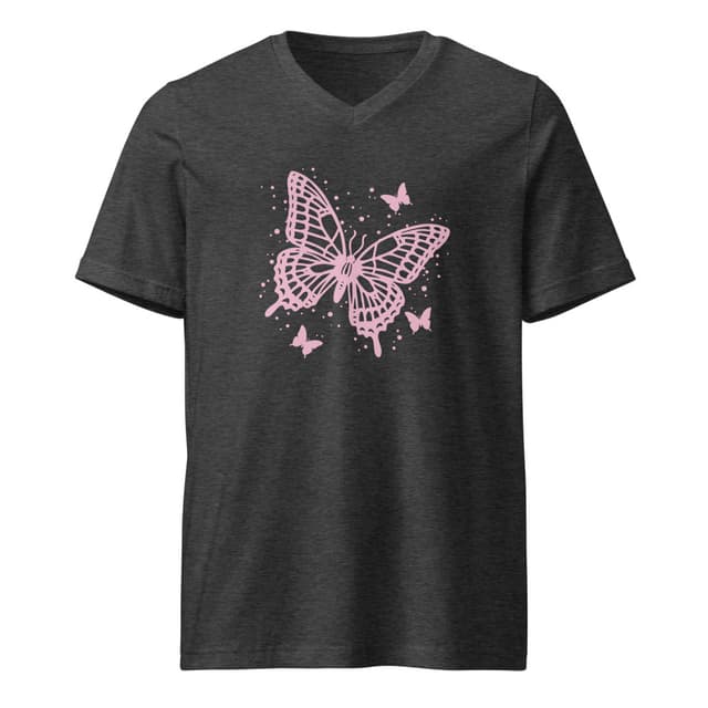 Stencil Butterfly TShirt V Style Women