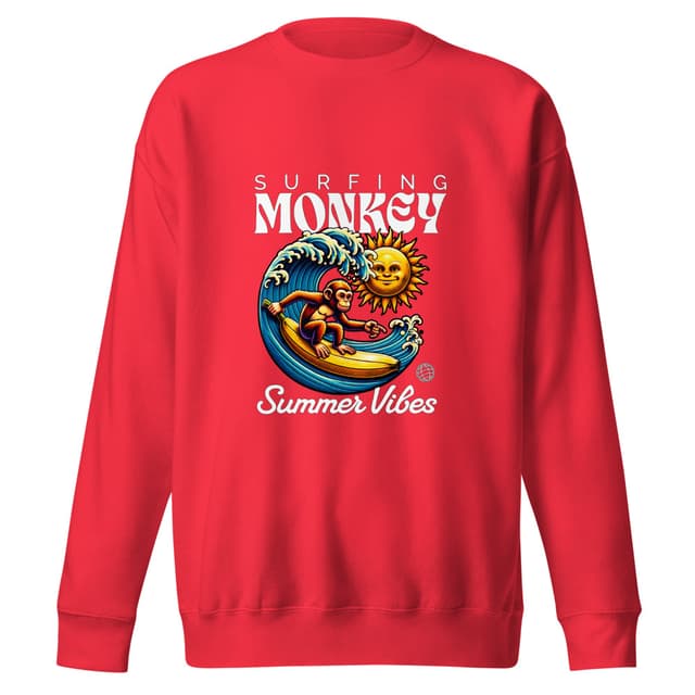 Surfing Monkey Vibes Sweatshirt Premium Man