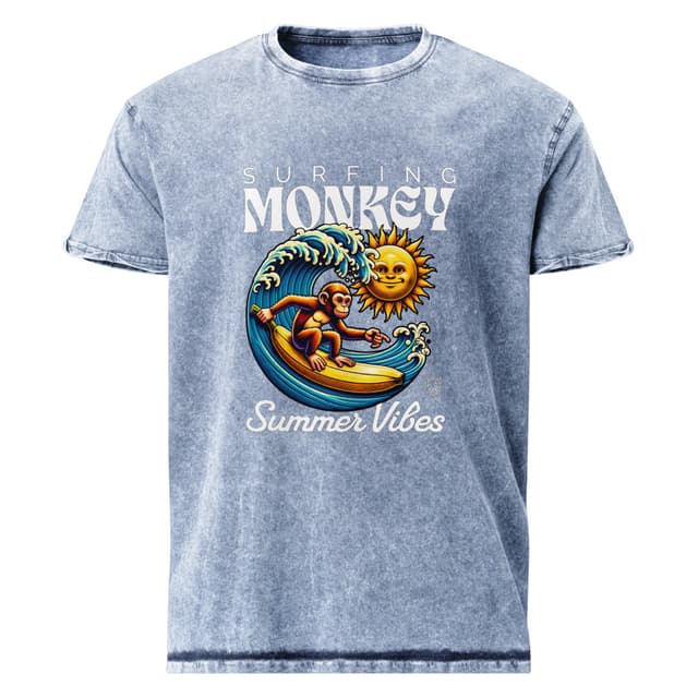 Surfing Monkey T-Shirt Jeans Man