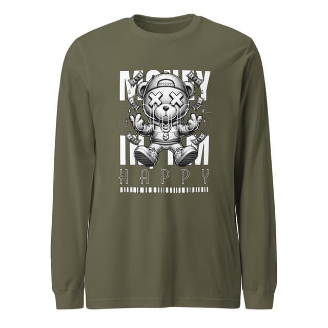 Trap Bear T-Shirt Long Sleeve Premium Man