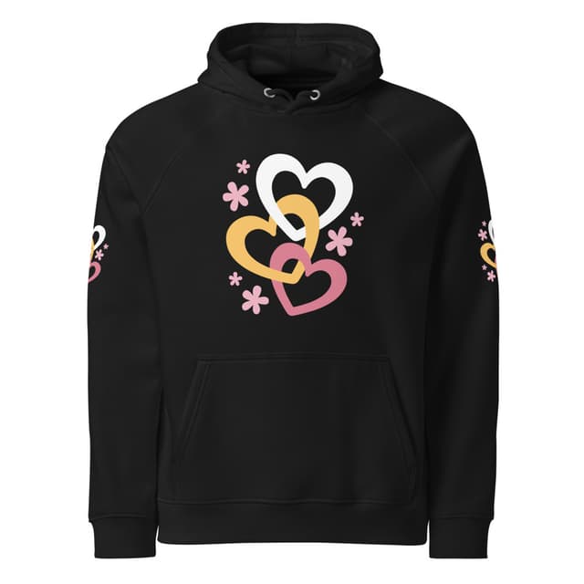 Triple Hearts Eco Hoodie for Women